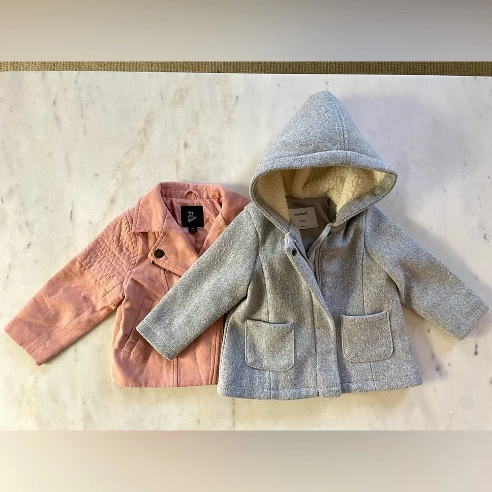 Baby Peacoat and Faux Suede Jacket Bundle 12-18 Months